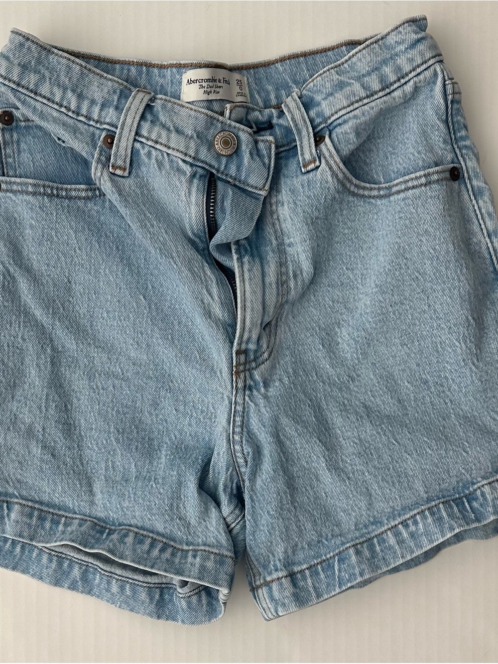Abercrombie & Fitch Light Wash Denim Shorts